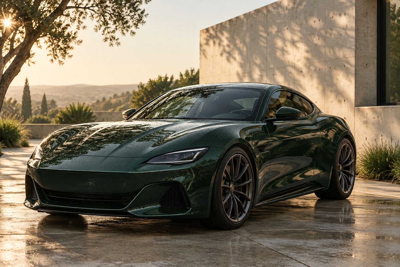 The Rinse sample website features a clean green coupe